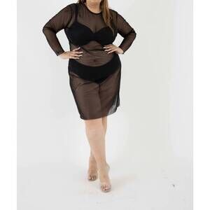 NEW SANTE GRACE the ghost mesh xray dress in black
